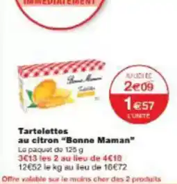 Monoprix Tartelettes au citron bonne maman offre