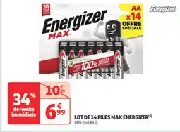 Auchan Supermarché ENERGIZER Lot de 14 piles max offre