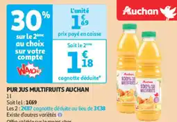 Auchan Supermarché AUCHAN Pur jus multifruits offre