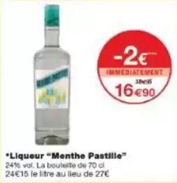 Monoprix Liqueur menthe pastille offre