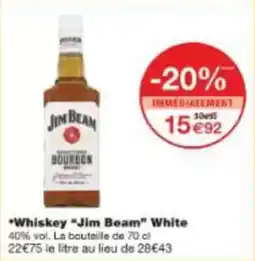 Monoprix Whiskey jim beam white offre