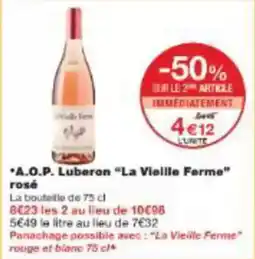 Monoprix A.o.p. luberon la vieille ferme rosé offre