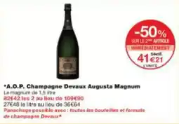 Monoprix A.o.p. champagne devaux augusta magnum offre