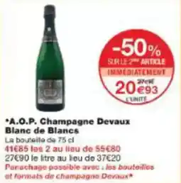 Monoprix A.o.p. champagne devaux blanc de blancs offre