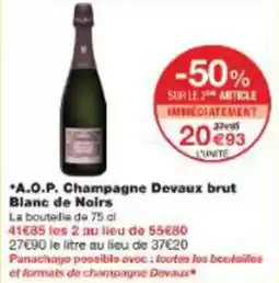 Monoprix A.o.p. champagne devaux brut blanc de noirs offre