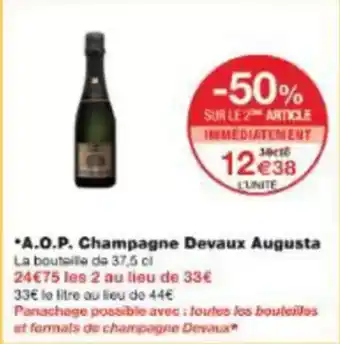 Monoprix A.o.p. champagne devaux augusta offre