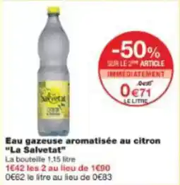 Monoprix Eau gazeuse aromatisée au citron la salvetat offre