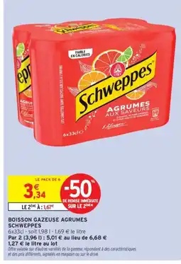 Intermarché Express SCHWEPPES Boisson gazeuse agrumes offre