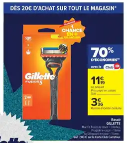 Cora x Carrefour GILLETTE Rasoir offre