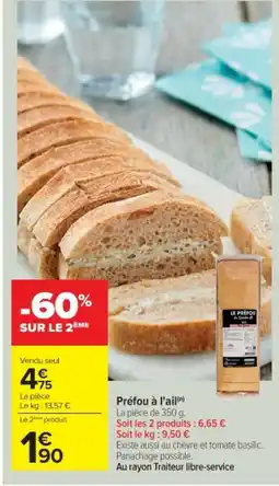 Cora x Carrefour Préfou à l'ail offre