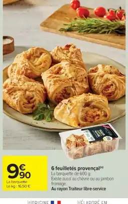 Cora x Carrefour 6 feuilletés provençal offre