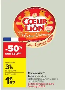Cora x Carrefour COEUR DE LION Coulommiers offre