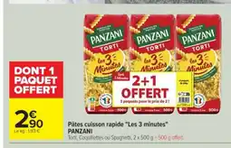 Cora x Carrefour PANZANI Pâtes cuisson rapide Les 3 minutes offre