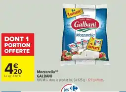 Cora x Carrefour GALBANI Mozzarella offre