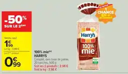 Cora x Carrefour HARRYS 100% mie offre