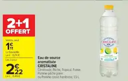 Cora x Carrefour CRISTALINE Eau de source aromatisée offre