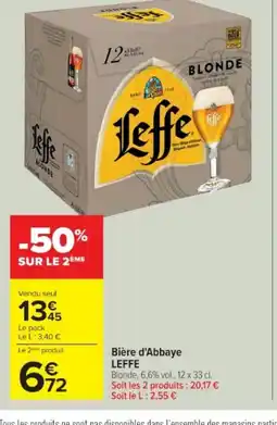Cora x Carrefour LEFFE Bière d'Abbaye offre