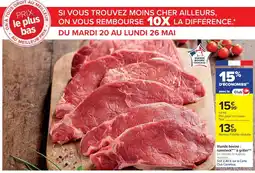 Cora x Carrefour Viande bovine: rumsteck à griller offre