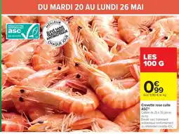 Cora x Carrefour Crevette rose cuite ASC offre