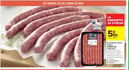 Cora x Carrefour 8 chipolatas natures longues offre