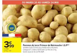 Cora x Carrefour Pommes de terre Primeur de Noirmoutier I.G.P offre