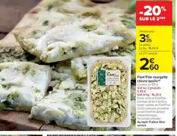 Cora x Carrefour Flam'Fine courgette chèvre basilic offre