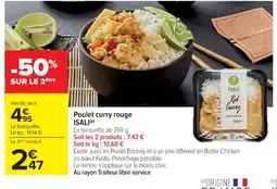 Cora x Carrefour ISALi Poulet curry rouge offre