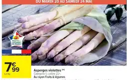 Cora x Carrefour Asperges violettes offre