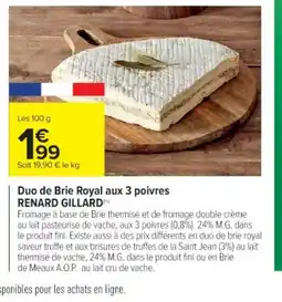 Cora x Carrefour Duo de Brie Royal aux 3 poivres offre