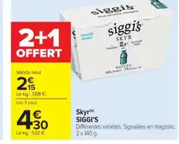 Cora x Carrefour SIGGI'S Skyr offre