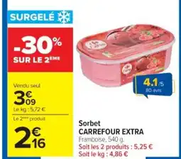 Cora x Carrefour CARREFOUR EXTRA Sorbet offre