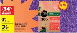 Cora x Carrefour NEO BY NESCAFE DOLCE GUSTO Dosettes de café offre
