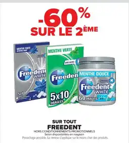 Cora x Carrefour FREEDENT Sur tout offre
