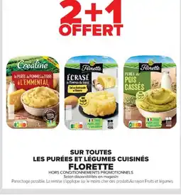 Cora x Carrefour FLORETTE Sur toutes les purées et légumes cuisinés offre