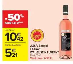 Cora x Carrefour LA CAVE D'AUGUSTIN FLORENT A.O.P. Bandol offre