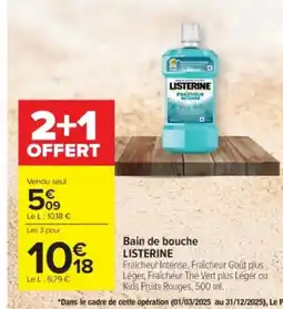Cora x Carrefour LISTERINE Bain de bouche offre