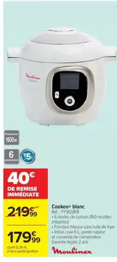 Cora x Carrefour MOULINEX Cookeo+ blanc offre