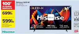 Cora x Carrefour HISENSE Téléviseur QLED 4K offre