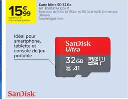 Cora x Carrefour SANDISK Carte Micro SD 32 Go offre