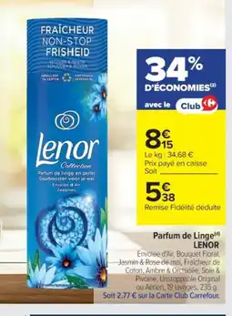 Cora x Carrefour LENOR Parfum de Linge offre