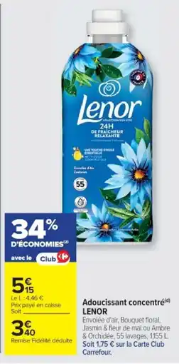 Cora x Carrefour LENOR Adoucissant concentré offre