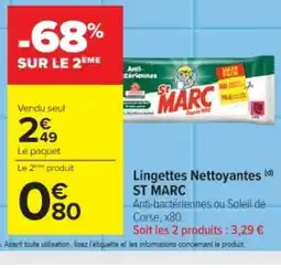 Cora x Carrefour ST MARC Lingettes Nettoyantes offre