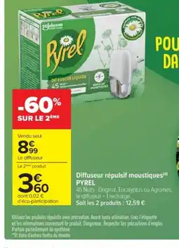 Cora x Carrefour PYREL Diffuseur répulsif moustiques offre