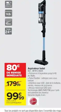 Cora x Carrefour Aspirateur balai offre