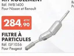 Autodistribution Filtre à particules offre