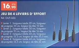 Autodistribution Jeu de 4 leviers d'effort offre