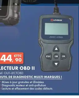 Autodistribution Lecteur obd ii offre