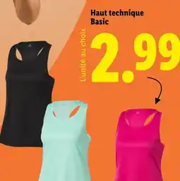 Lidl CRIVIT Haut technique Basic offre