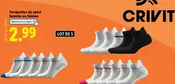 Lidl CRIVIT Socquettes de sport homme ou femme offre