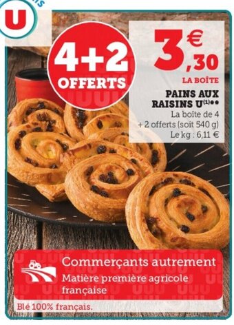 Hyper U Pains Aux Raisins U offre